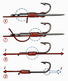 Как привязать крючок?
